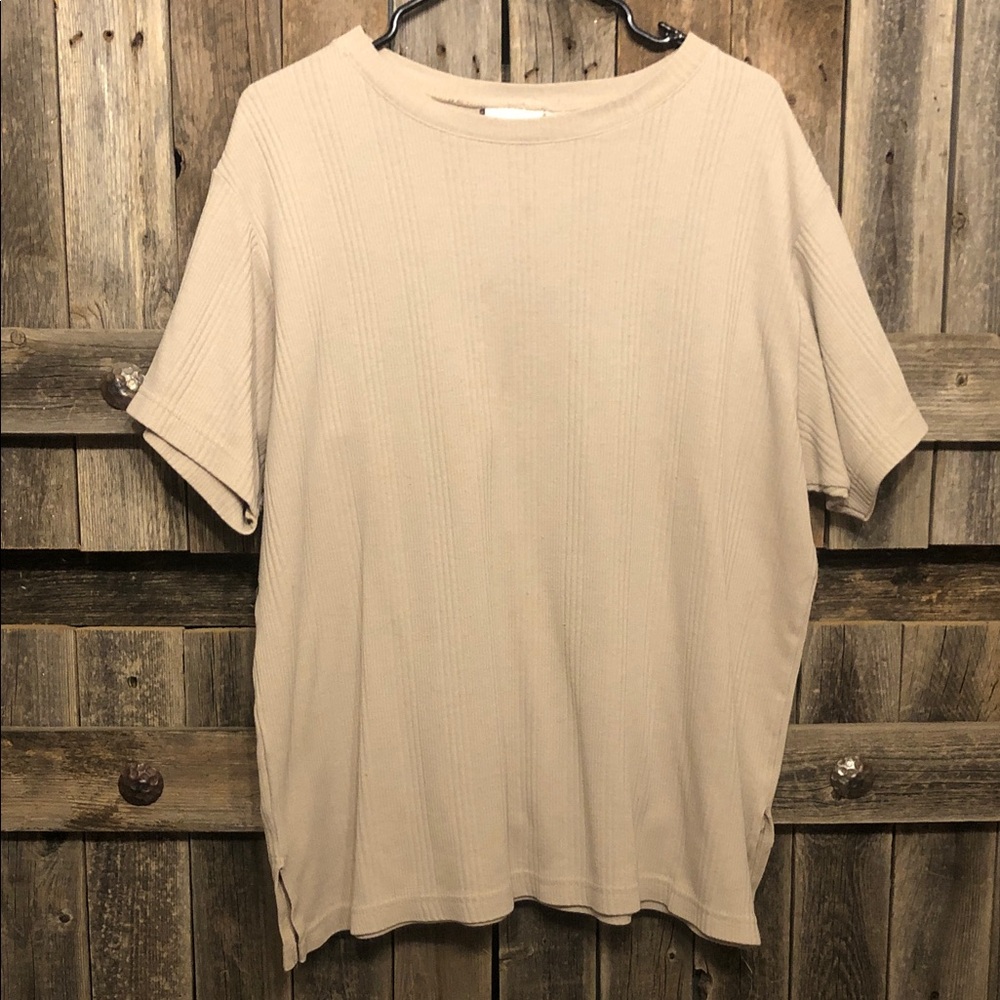 Fashion Bug Beige Short Sleeve Tee
